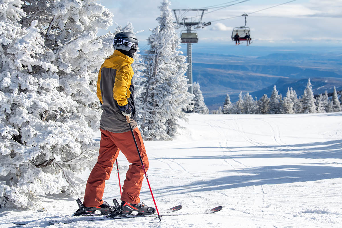 View Of Snow Covered Trees And Ski Chairlift 